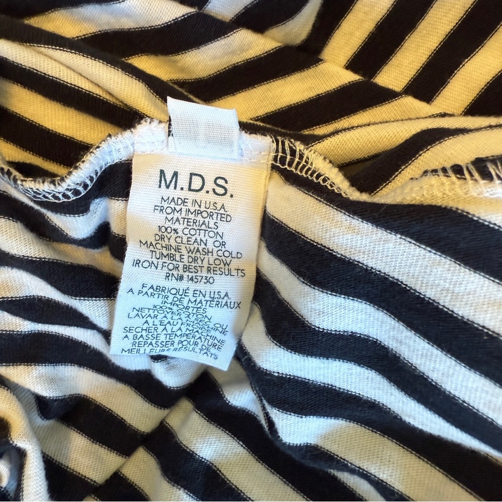 M.D.S. Stripes Charlotte Cami Midi Dress Size 1 Excellent Condition Navy & White - Picture 9 of 10